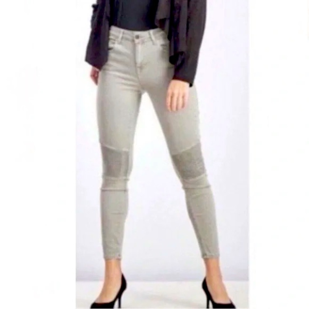 Pistola Audrey Grey Moto Skinny Jeans Size 27